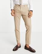 Jack & Jones Premium Slim Suit Pants In Brown