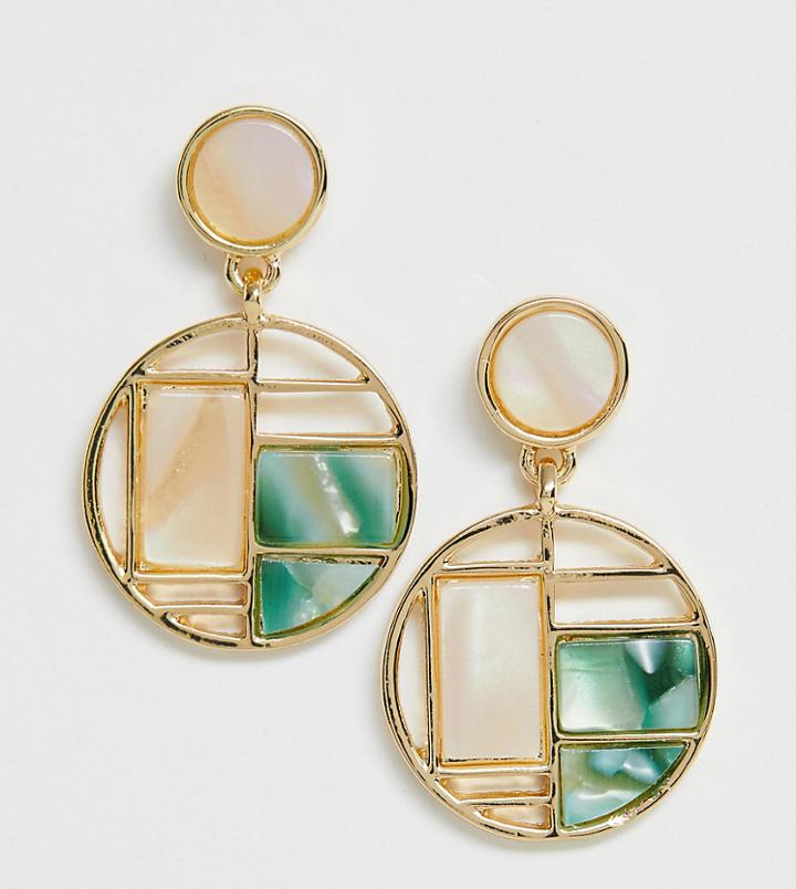 Glamorous Exclusive Enamel Color Block Drop Earrings