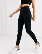 Asos Design Basic Stretch Super Skinny Sweatpants In Organic Cotton-black