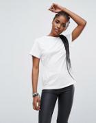 New Look Shirred Detail T-shirt - White