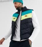 Ellesse Coppa Quilted Vest In Black Exclusive At Asos