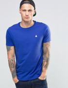 Asos T-shirt With Crew Neck And Logo In Blue - Blue