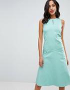 Closet London Midi Shift Dress - Green