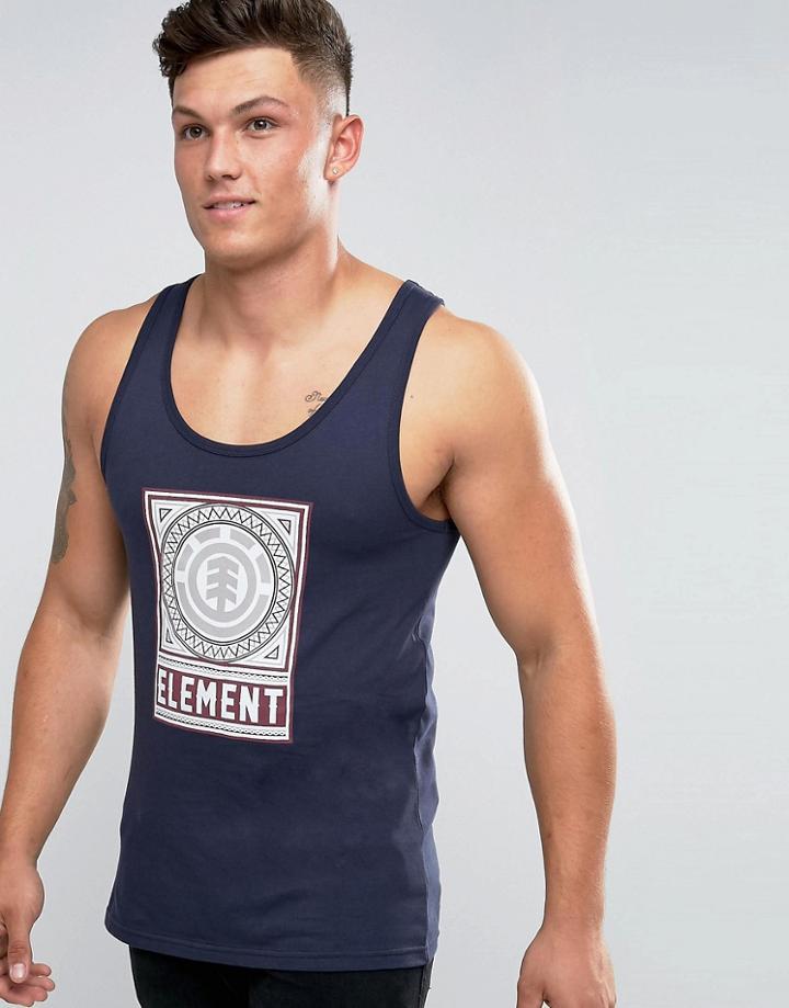 Element Tree Logo Tank - Navy