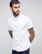 Ted Baker Short Sleeve Shirt In Texture - White
