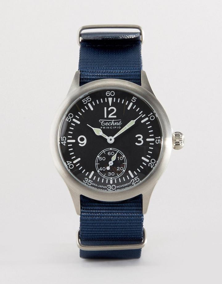 Techne Merlin Nato Strap Watch In Blue - Blue