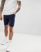 Asos Design Denim Shorts In Skinny Navy - Navy