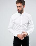 Hugo By Hugo Boss Esid Pleat Collar Shirt Slim Fit Concealed Placket -
