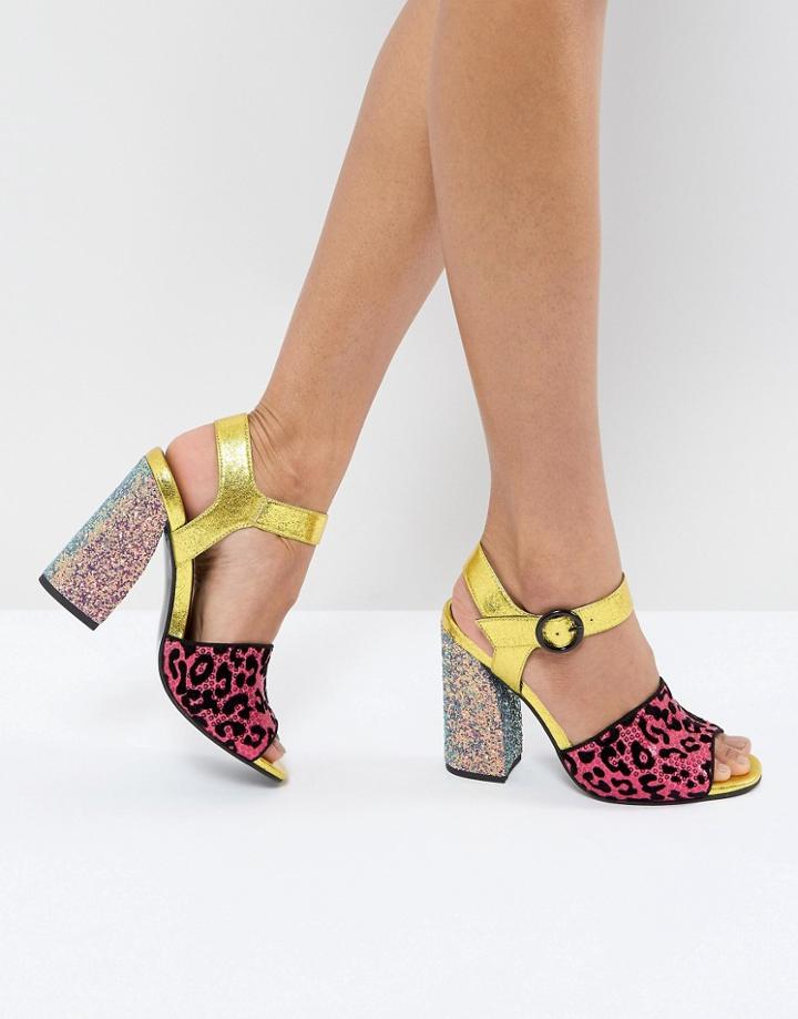 Asos Hazardous Embellished Heeled Sandals - Multi
