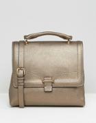 Silvian Heach Metallic Grab Tote Bag With Detachable Strap - Copper