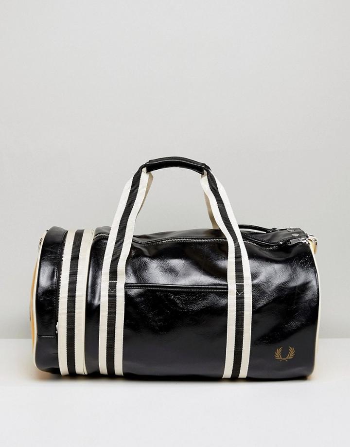 Fred Perry Barrel Bag Black/yellow - Black