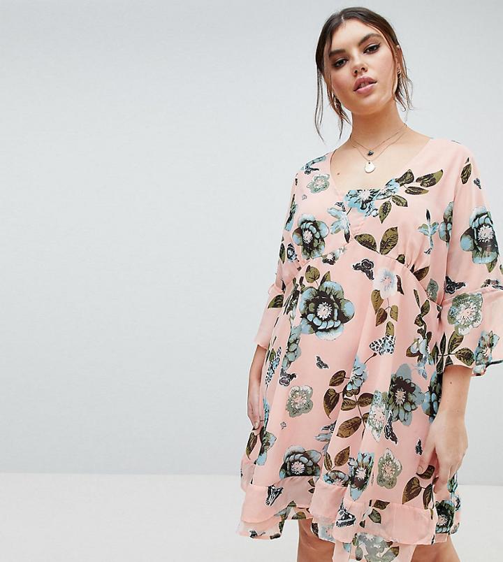 Junarose Retro Bloom Skater Dress - Multi