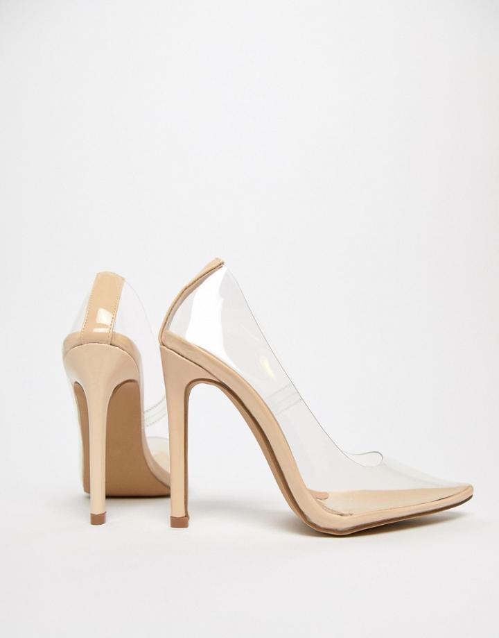 Public Desire Extra Clear Pumps - Beige