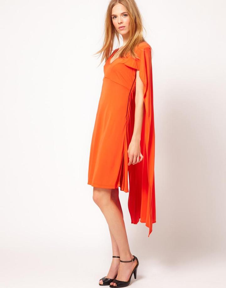 Kore By Sophia Kokosalaki Cape Crepe Dress