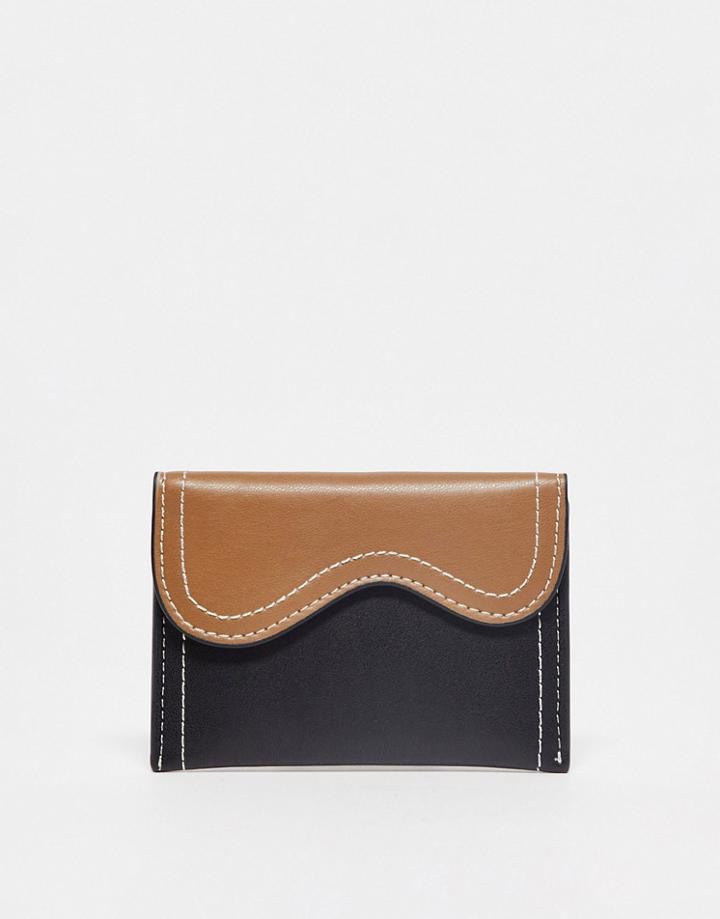 Hvisk Wave Soft Wallet In Neutral Color Block-multi