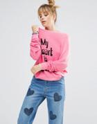 Wildfox My Heart Sweater - Pink