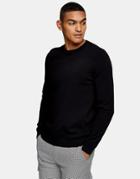 Topman Essential Knitted Sweater In Black
