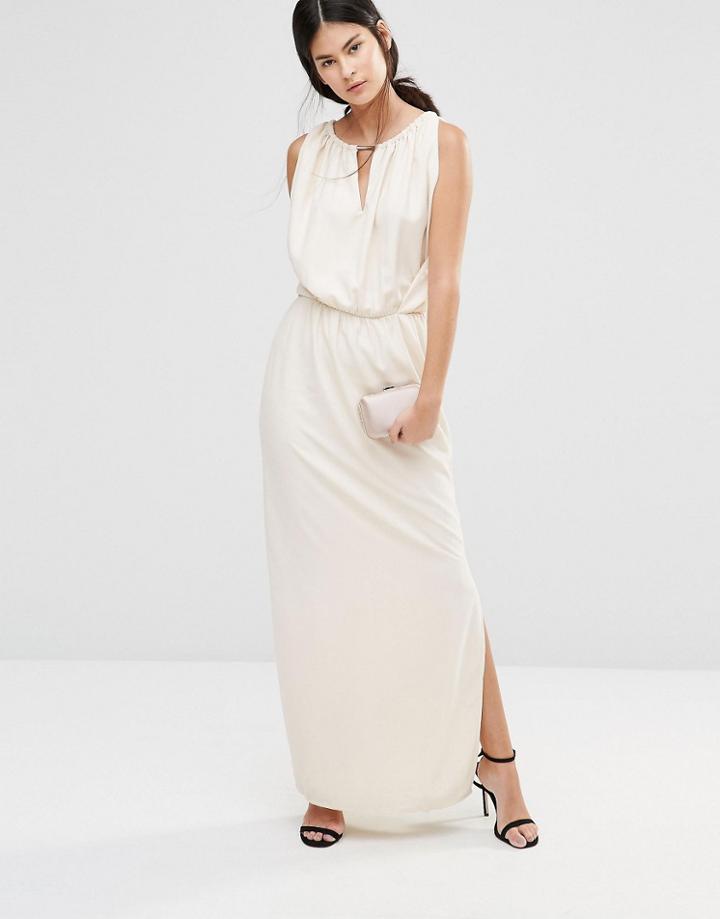 Vila Grecian Maxi Dress - Pink Tint