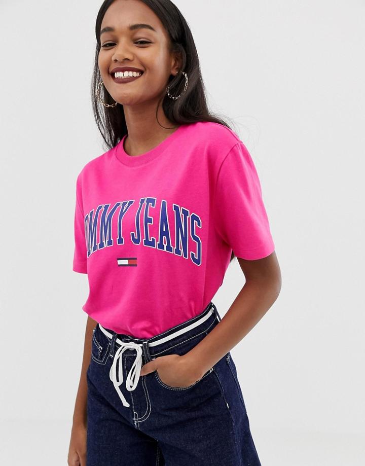 Tommy Jeans Collegiate Logo T-shirt - Pink