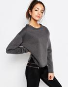 New Look Scuba Oversized Sweatshirt - Gray