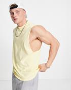 Asos Design Organic Relaxed Fit Tank In Light Yellow