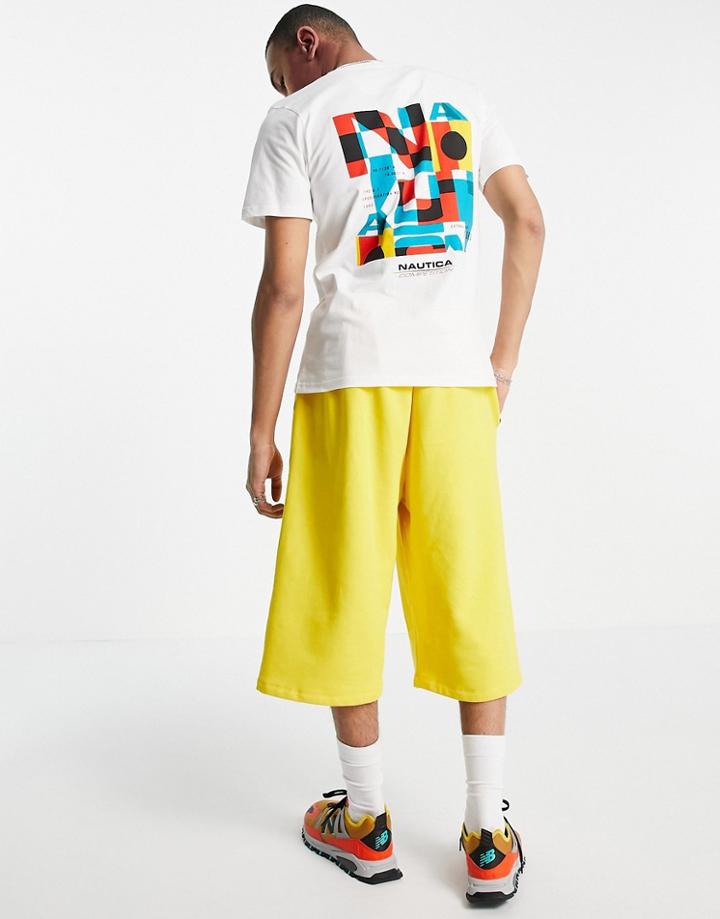 Nautica Competition Bosun Back Print T-shirt In White
