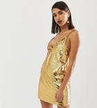 Asos Design All Over Sequin Mini Cami Dress - Gold