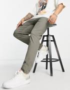 Bolongaro Trevor Skinny Cotton Blend Stripe Elasticated Pants - Part Of A Set-green