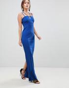 Coast Zoe Strappy Maxi Prom Dress - Blue
