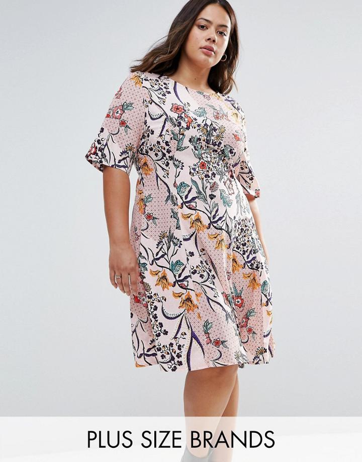 Alice & You Floral Skater Dress - Pink