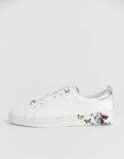 Ted Baker White Leather Floral Sneakers - White