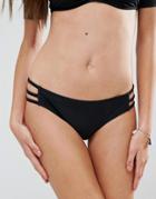 Noisy May Tan Lines Black Strappy Bikini Bottom - Black