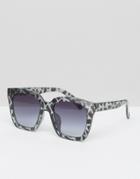 7x Chunky Tortoiseshell Sunglasses - Gray