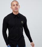Gym King Muscle Long Sleeve Shirt In Black Exclusive To Asos