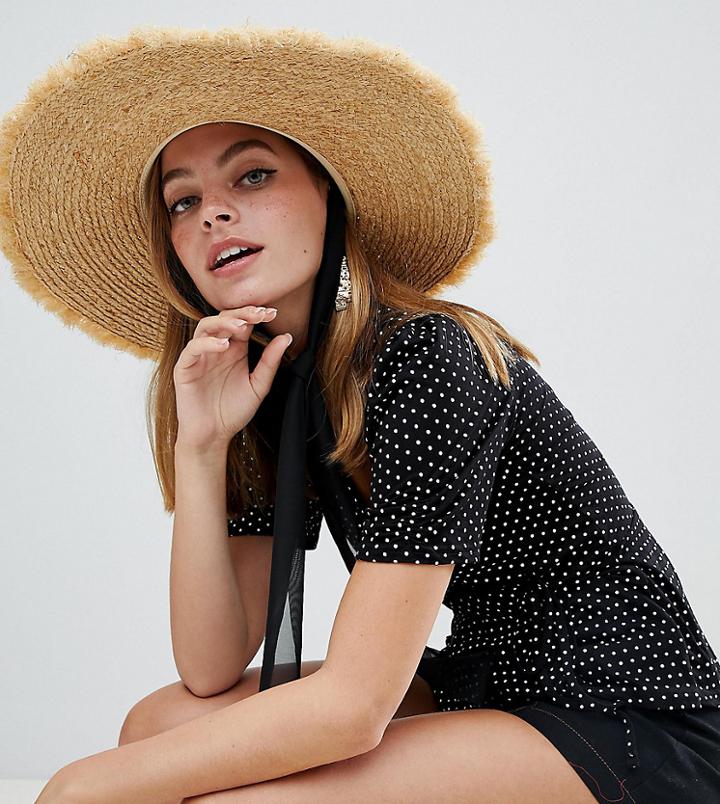 New Look Petite Jersey Spot Wrap Blouse - Multi