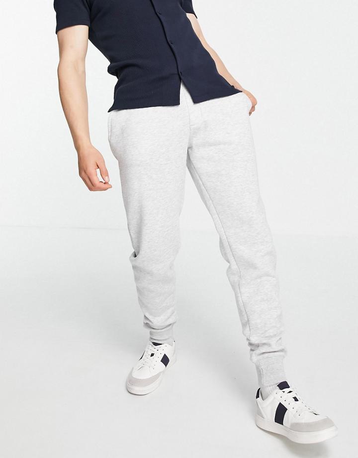 French Connection Sweatpants In Light Gray Melange-grey