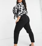 Yours Mom Jeans In Black