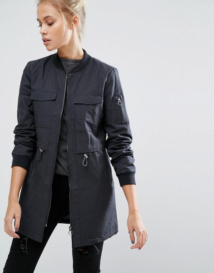 Only Turn Short Blue Graphite Jacket - Blue