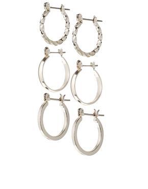 Asos 3 Pack 20mm Hoop Earrings - Silver