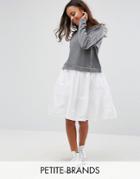 Noisy May Petite Sweater Dress - Gray