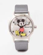 Disney Silver Mickey Mouse Watch - Silver