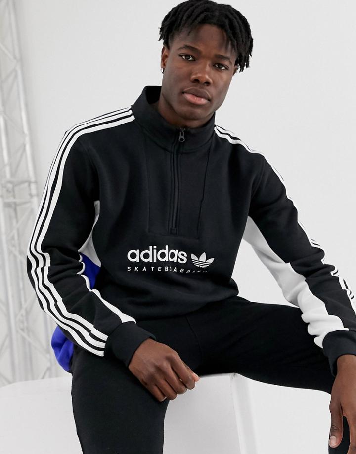 Adidas Skateboarding 3 Stripe Jacket Black - Black