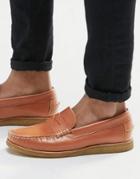 Walk London Henley Crepe Sole Penny Loafer - Tan