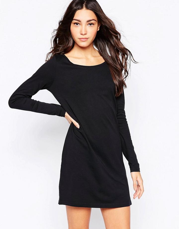 Jdy Long Sleeve T-shirt Dress - Black