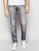 Lee Jeans Powell Low Slim Fit Stretch Gray Used Light Wash - Gray Used