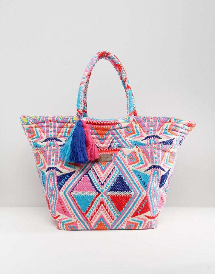 Seafolly Oversized Neon Beach Bag - Multi
