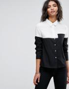Daisy Street Monochrome Shirt - Black