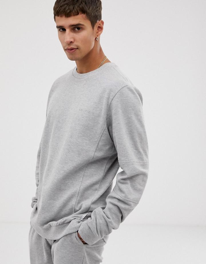 Bellfield Paneled Cotton Sweat In Gray - Gray