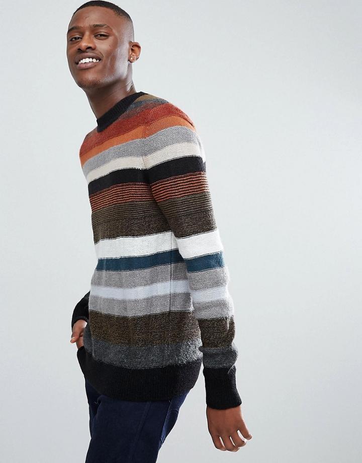 Kiomi Stripe Sweater With Multi Texture - Multi