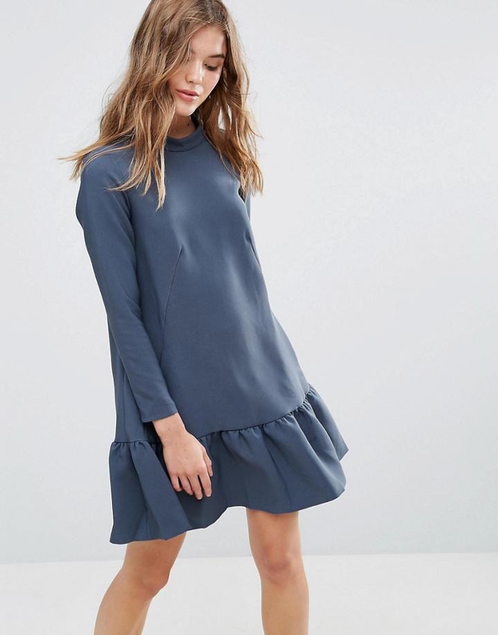 Closet Pephem Long Sleeve Dress - Green
